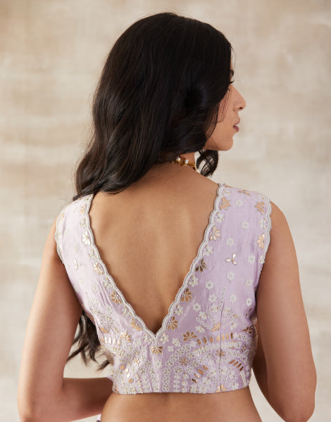 Embroidered Saree and Blouse