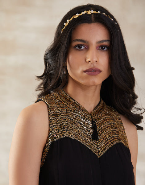 Black Embroidered Jumpsuit