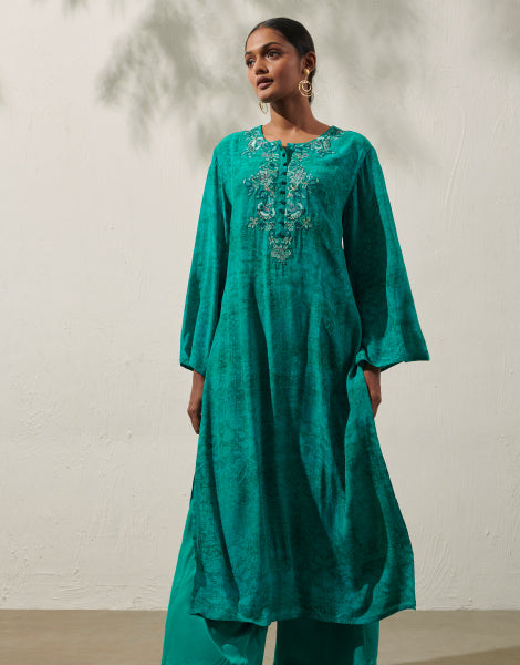 Printed Straight Kurta Set