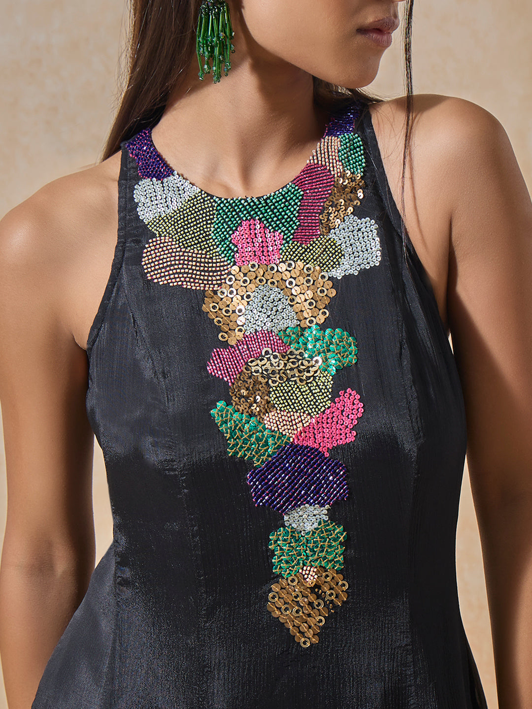 Embellished Maxi Dress - Black