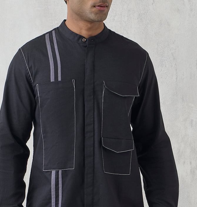 Asymmetrical Shirt – Navy