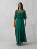 Dress with Sequin Cape - Green