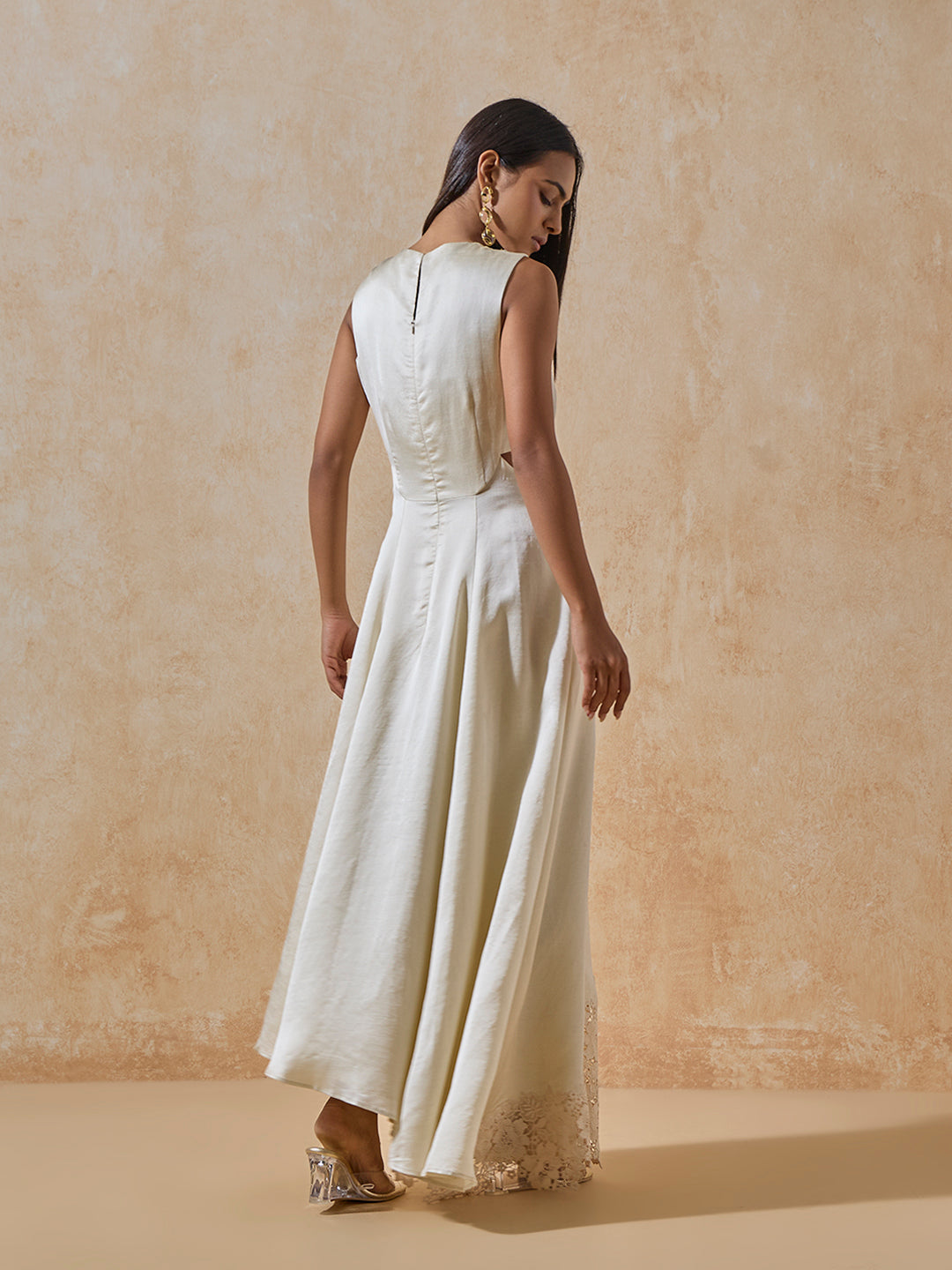 Floral Lace Dress - Ivory