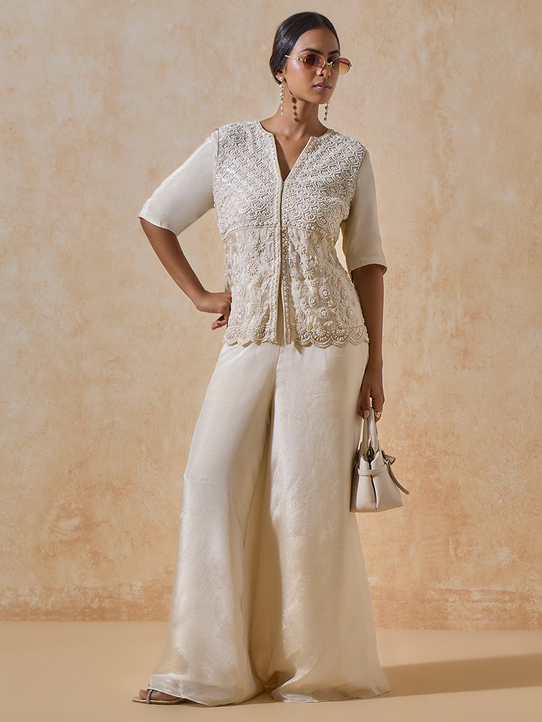 Embellished Top - Ivory