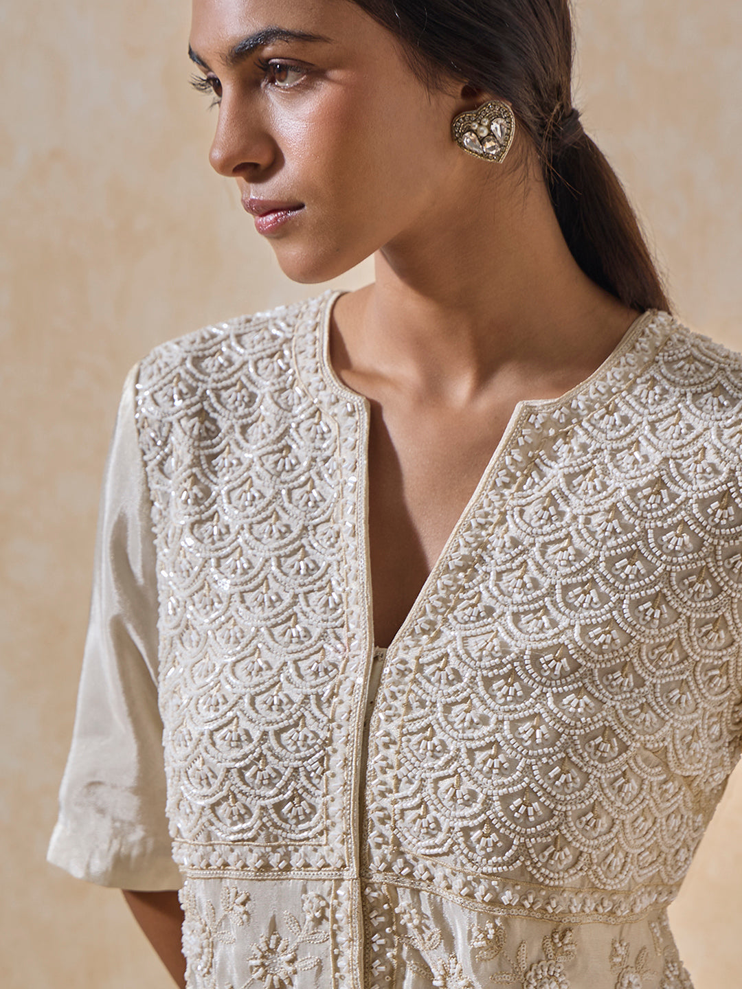 Embellished Top - Ivory