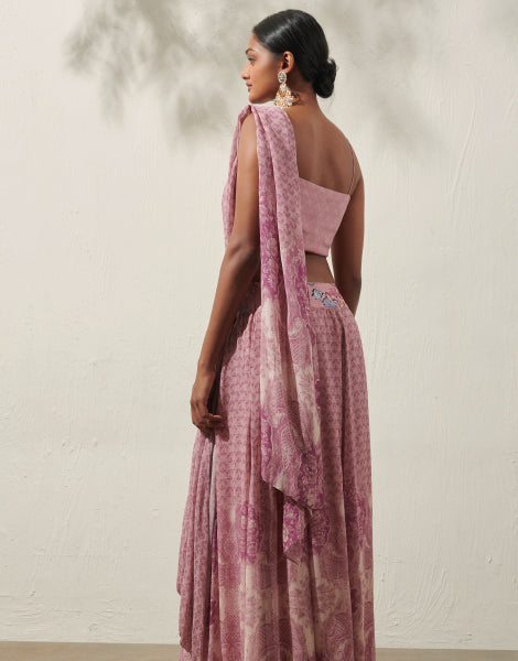 Printed Draped Saree