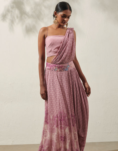 Printed Draped Saree
