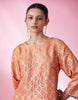 Dragonfly Jacquard Kurta and Lehenga Skirt Set