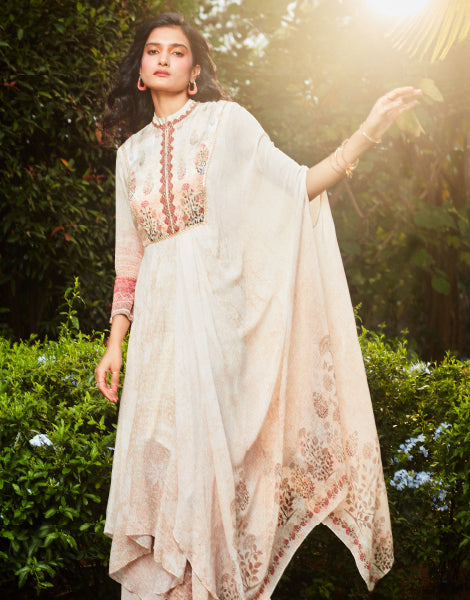 Kurta Set with Draped Sleeve