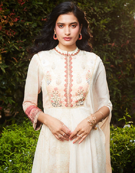 Kurta Set with Draped Sleeve
