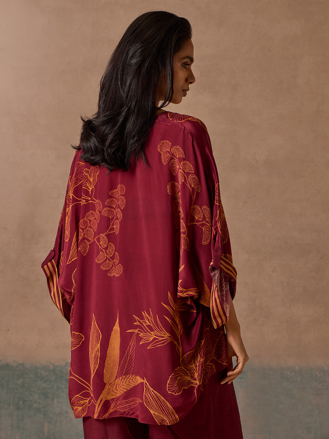 Printed Top – Maroon