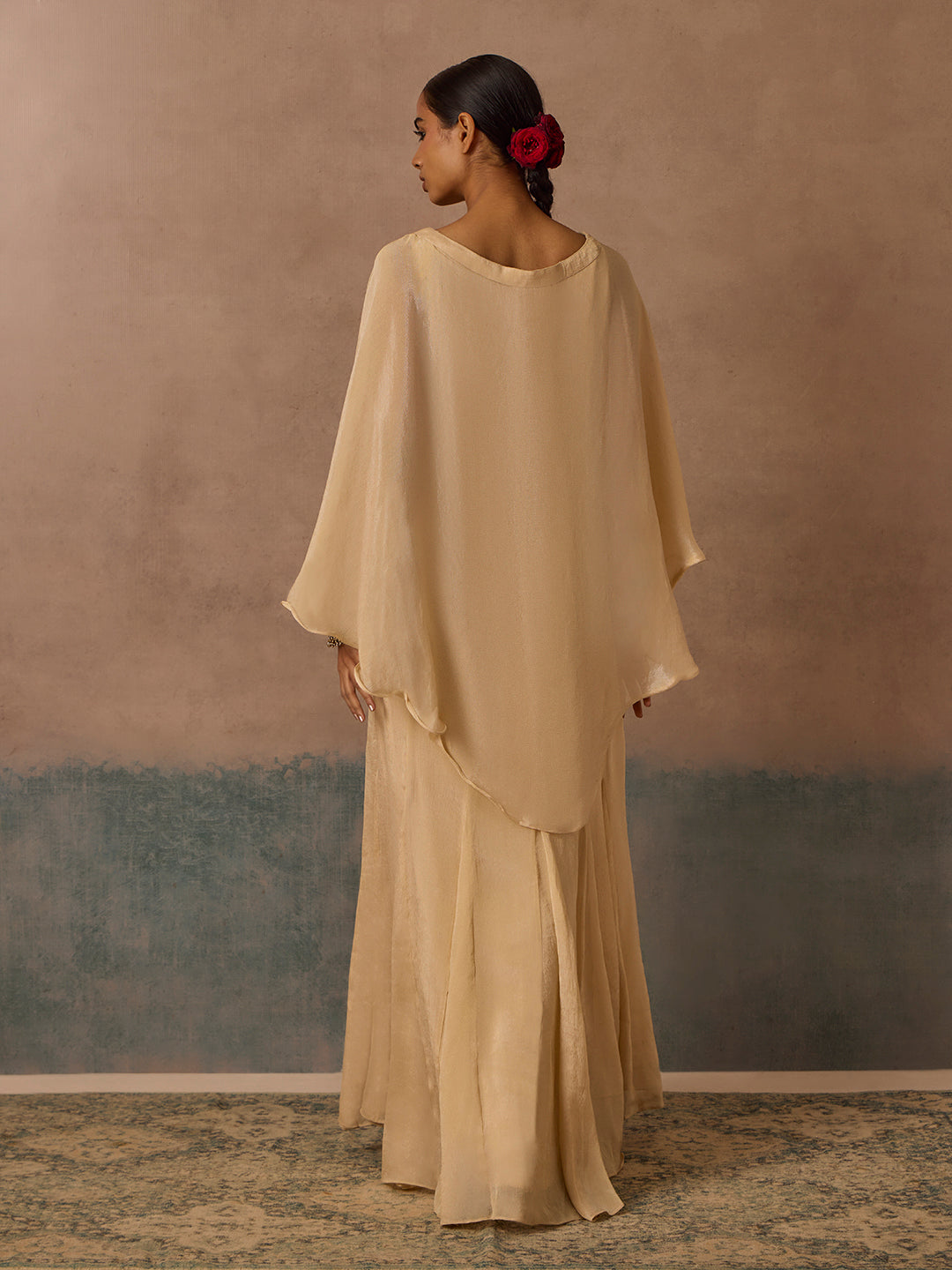 Embellished Long Dress - Gold