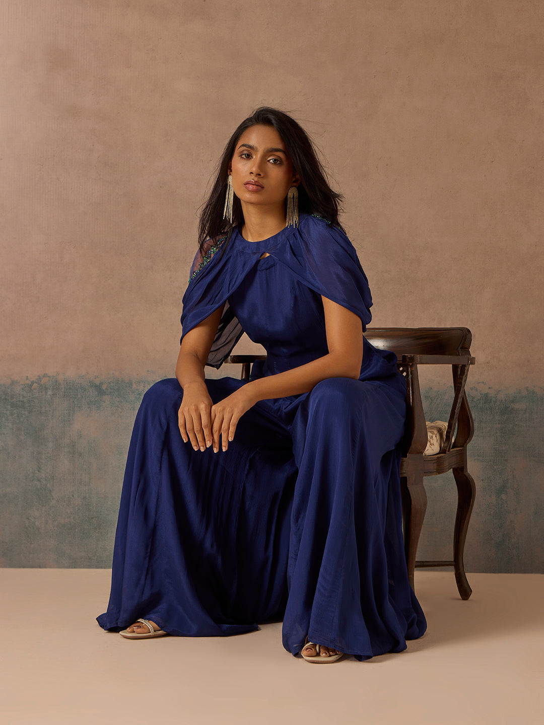 Embellished Jumpsuit - Navy