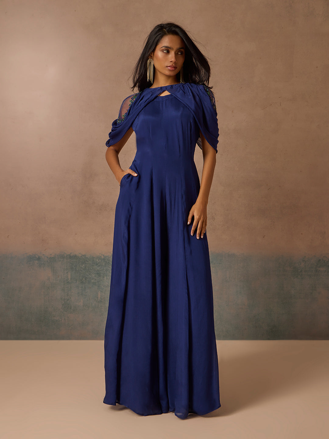 Embellished Jumpsuit - Navy