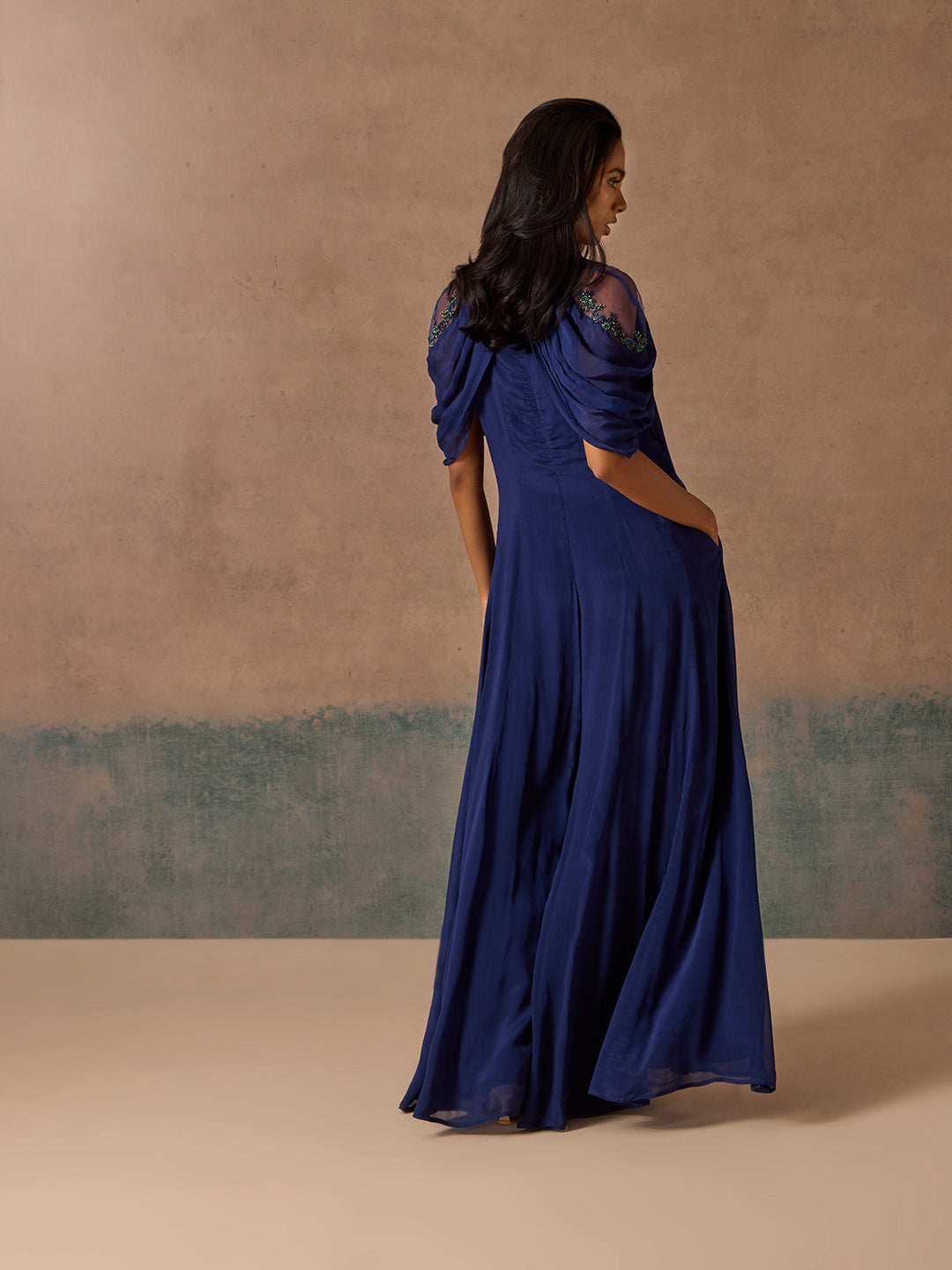 Embellished Jumpsuit - Navy