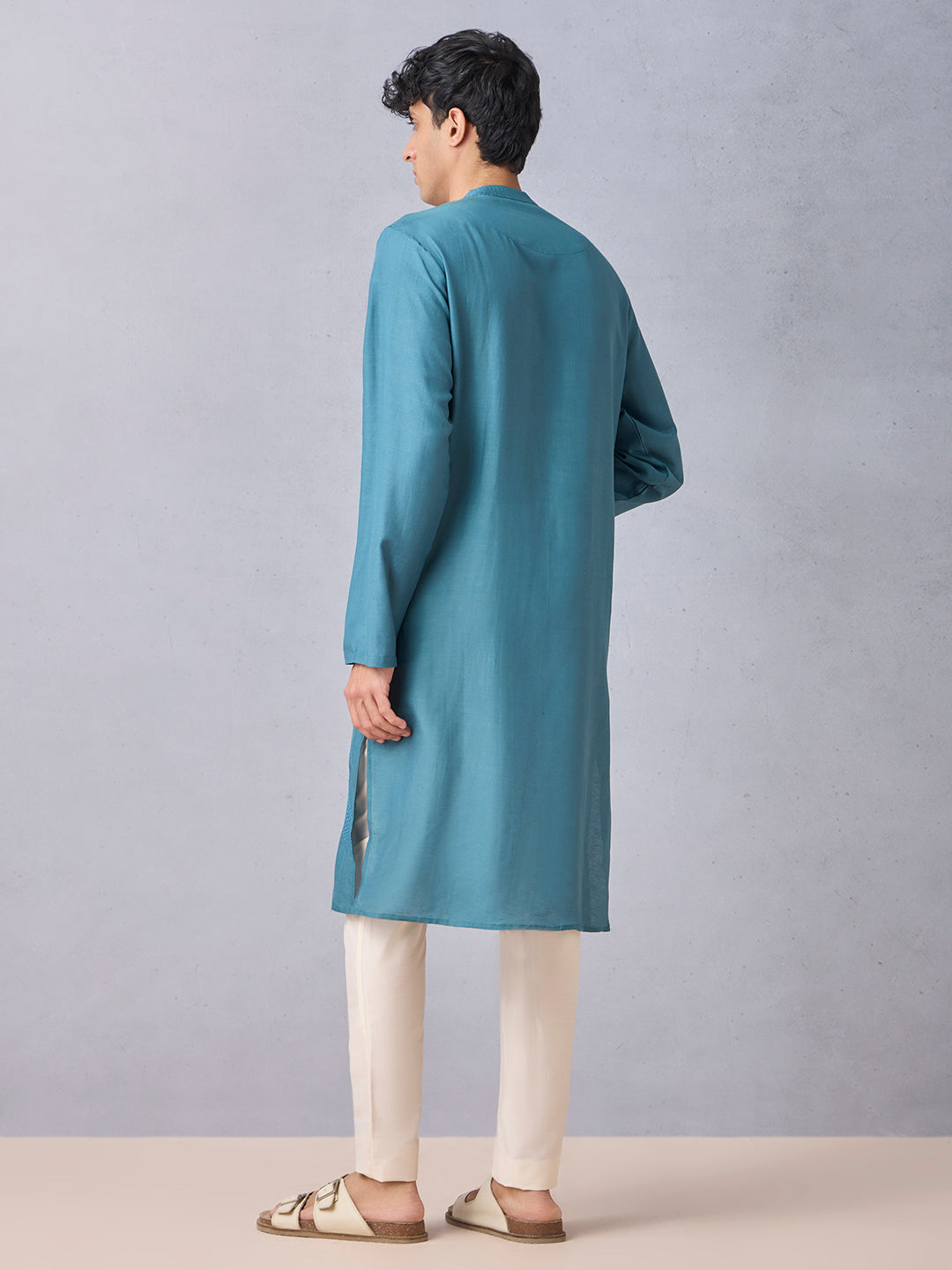 Embroidered Kurta - Blue