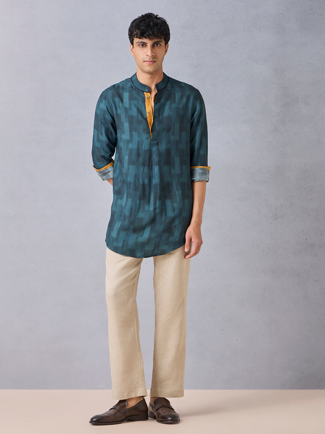 Printed Kurta - Teal
