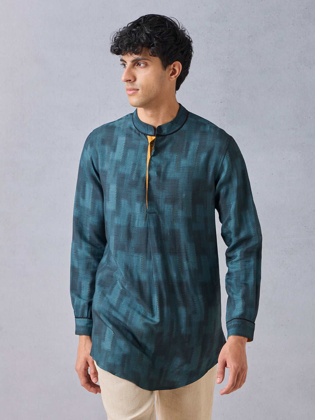 Printed Kurta - Teal