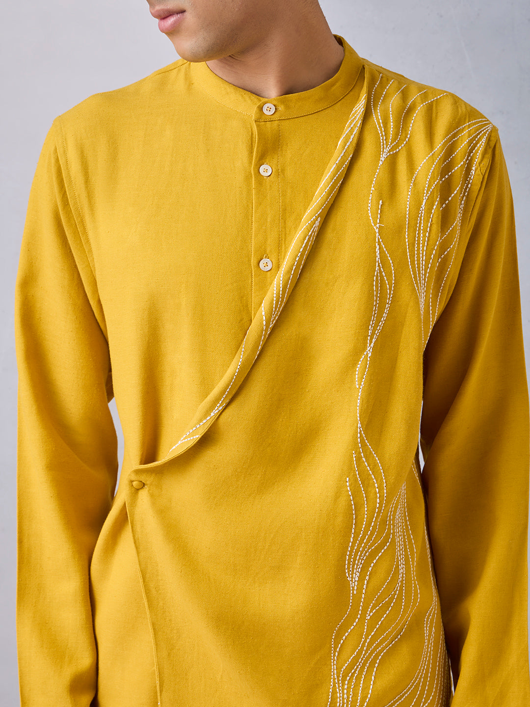 Embroidered Shirt - Yellow