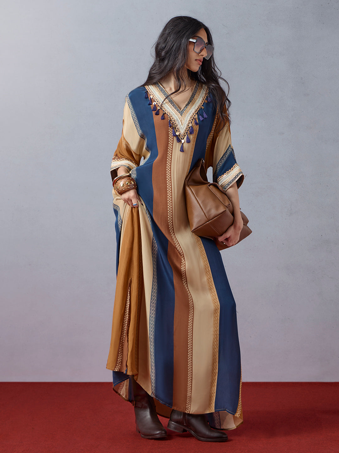 Buy Samoh Colourblocked Kaftan - Multicolour from Samoh