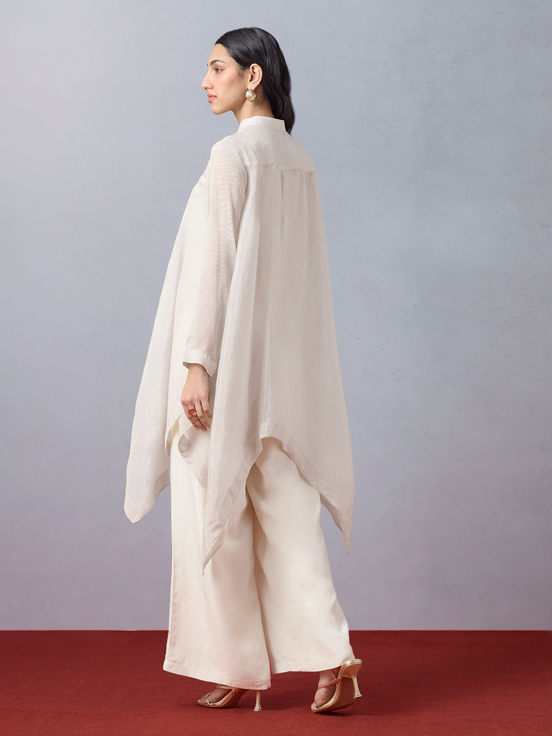 Embroidered Kurta and Inner - Cream