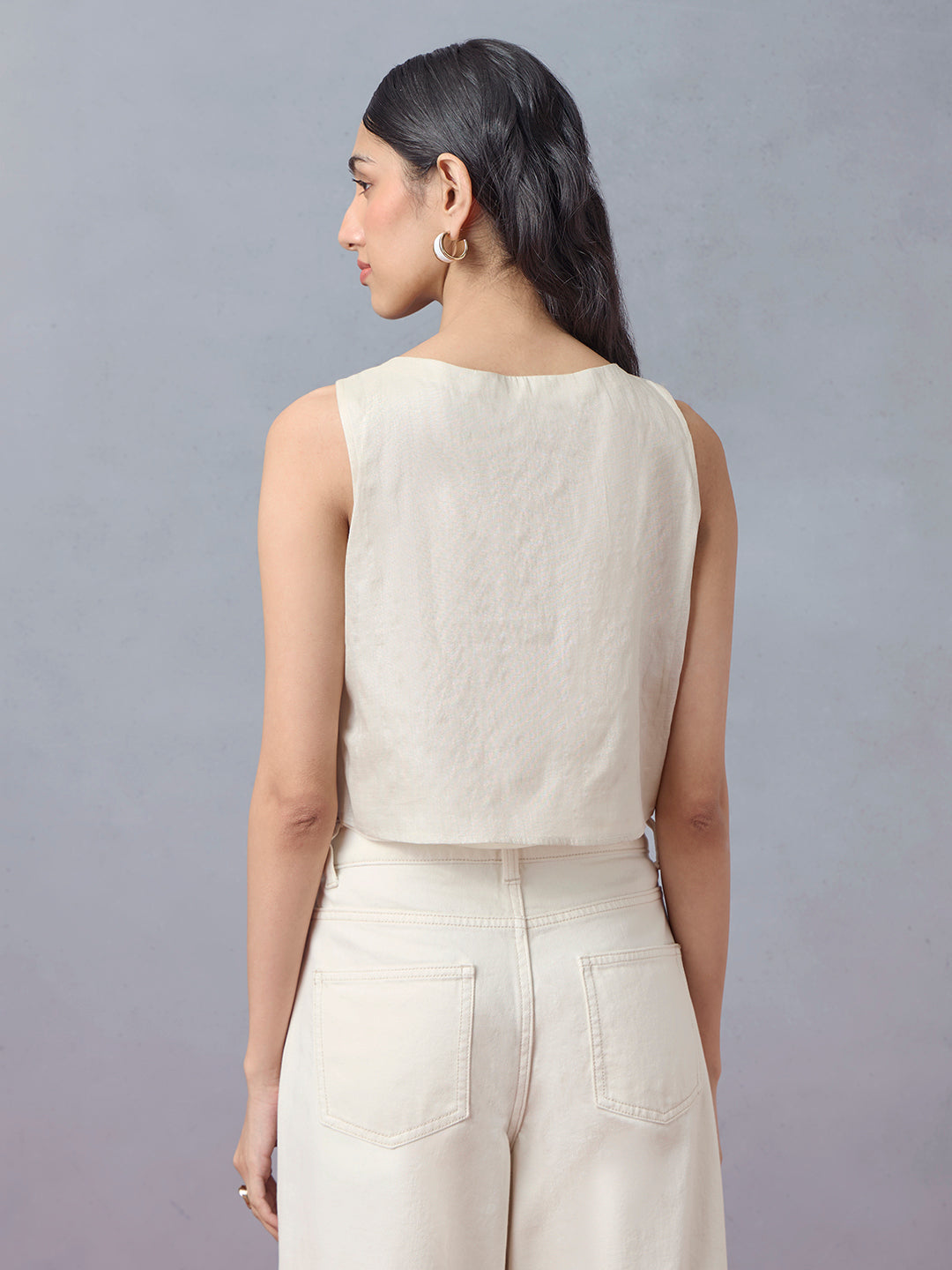 Scalloped Top - Ivory