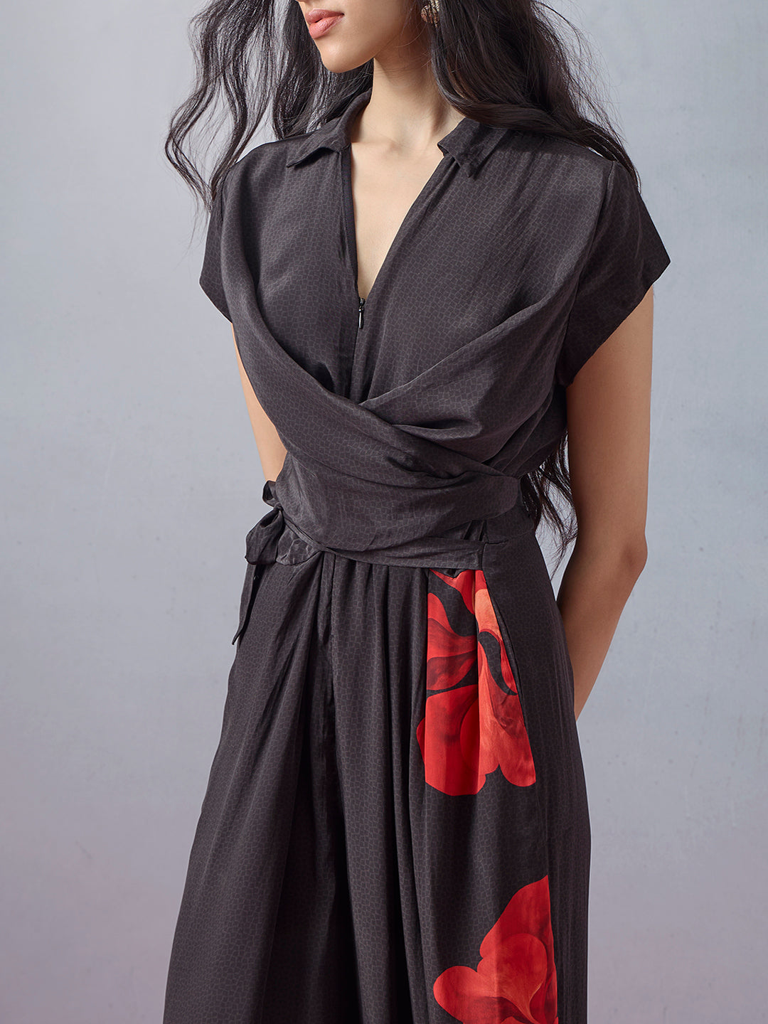 Floral Jumpsuit - Black