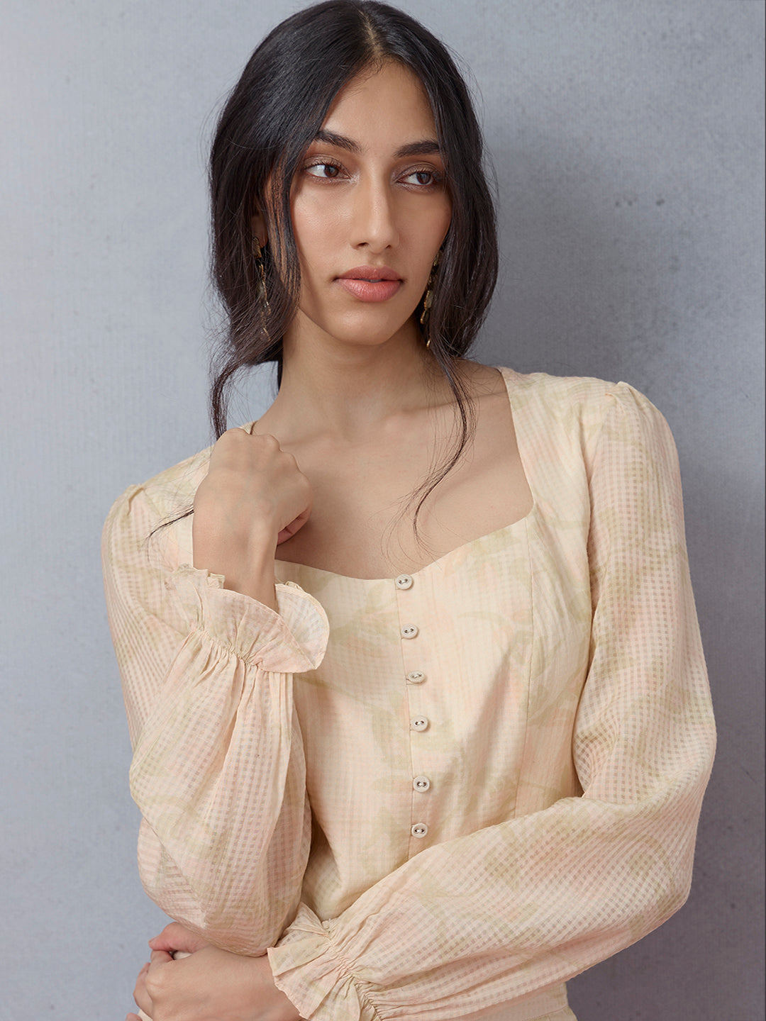 Printed Co-ord Set - Beige