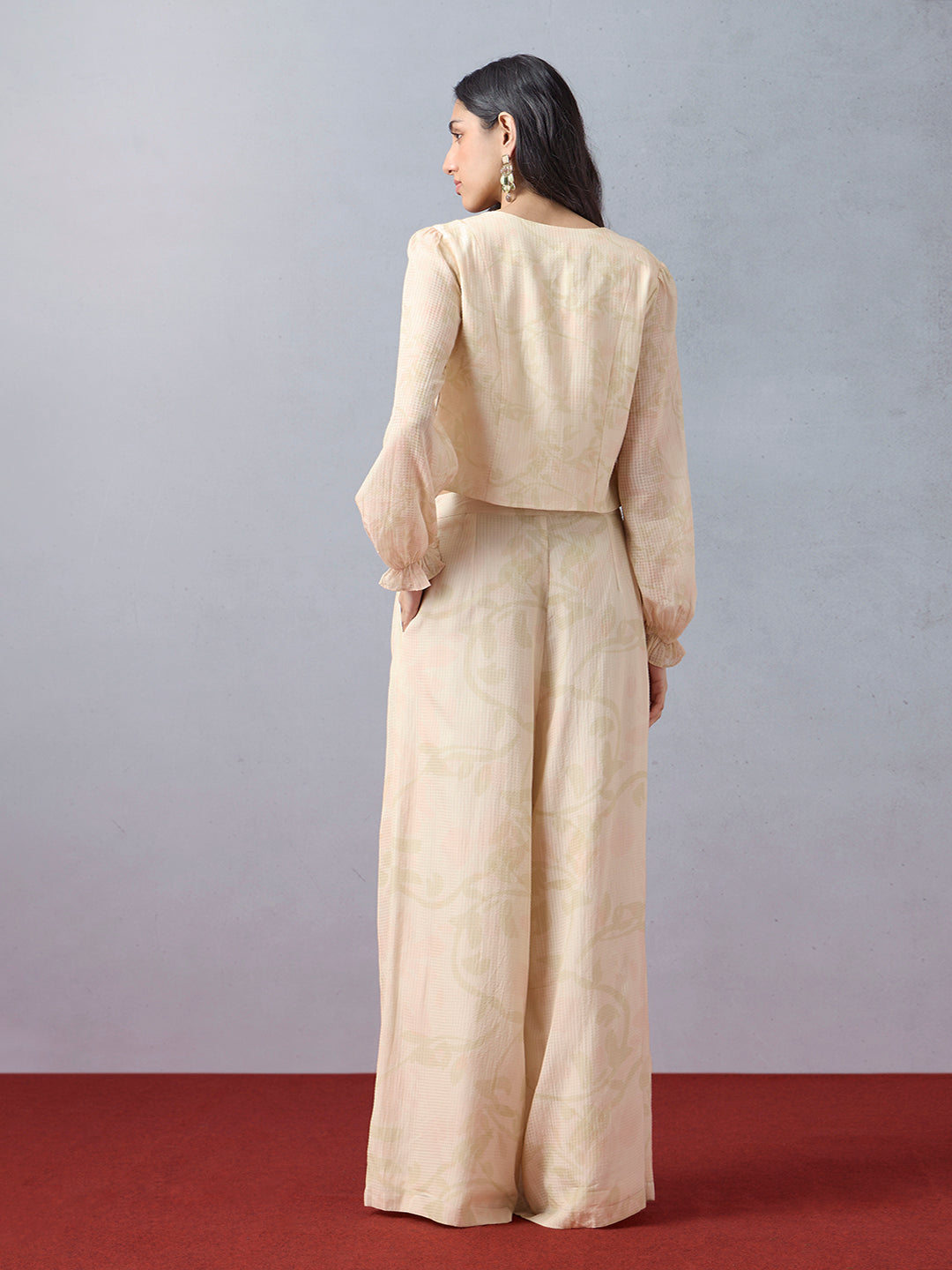 Printed Co-ord Set - Beige