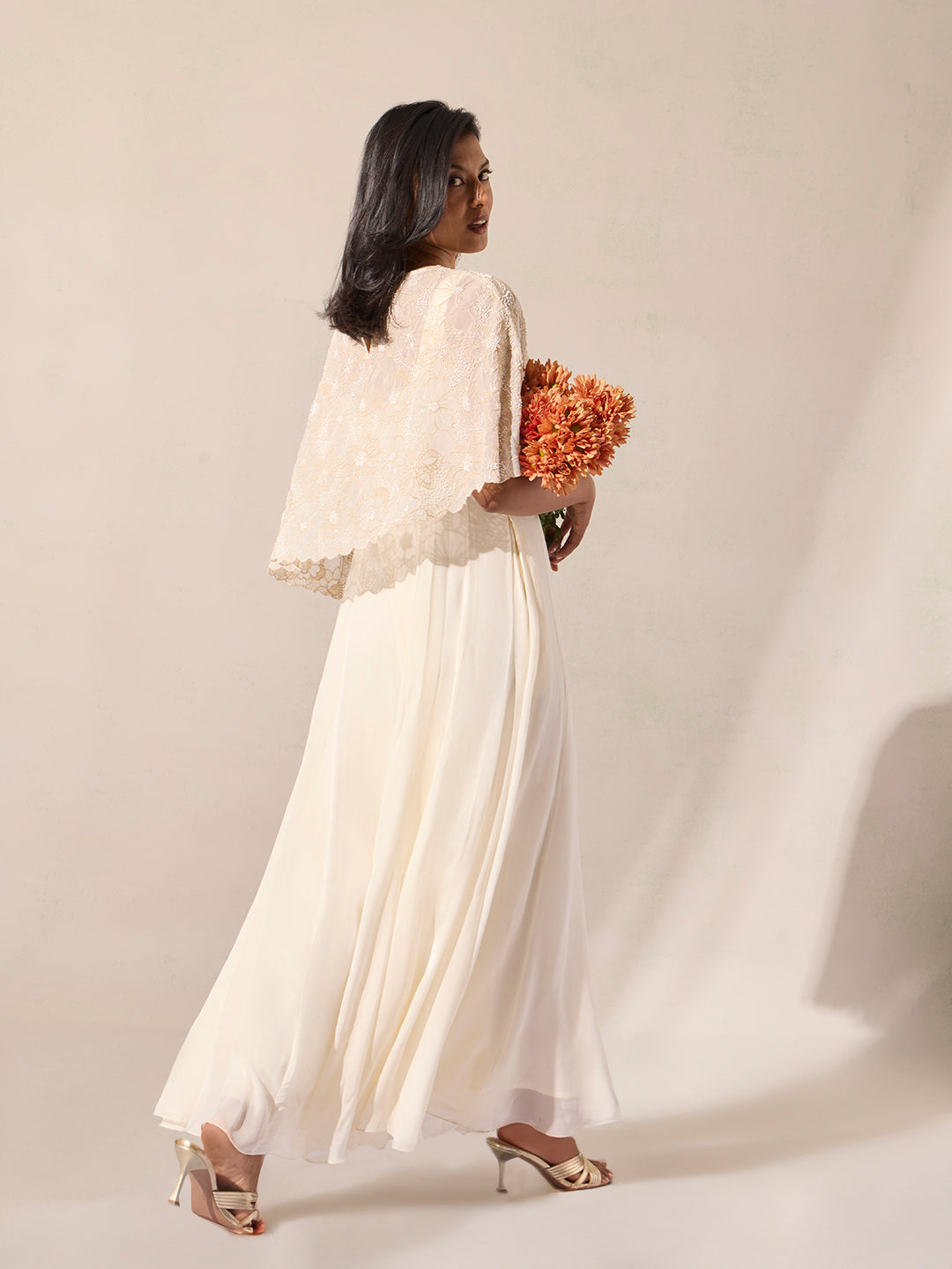 Jumpsuit with Cape - Ivory