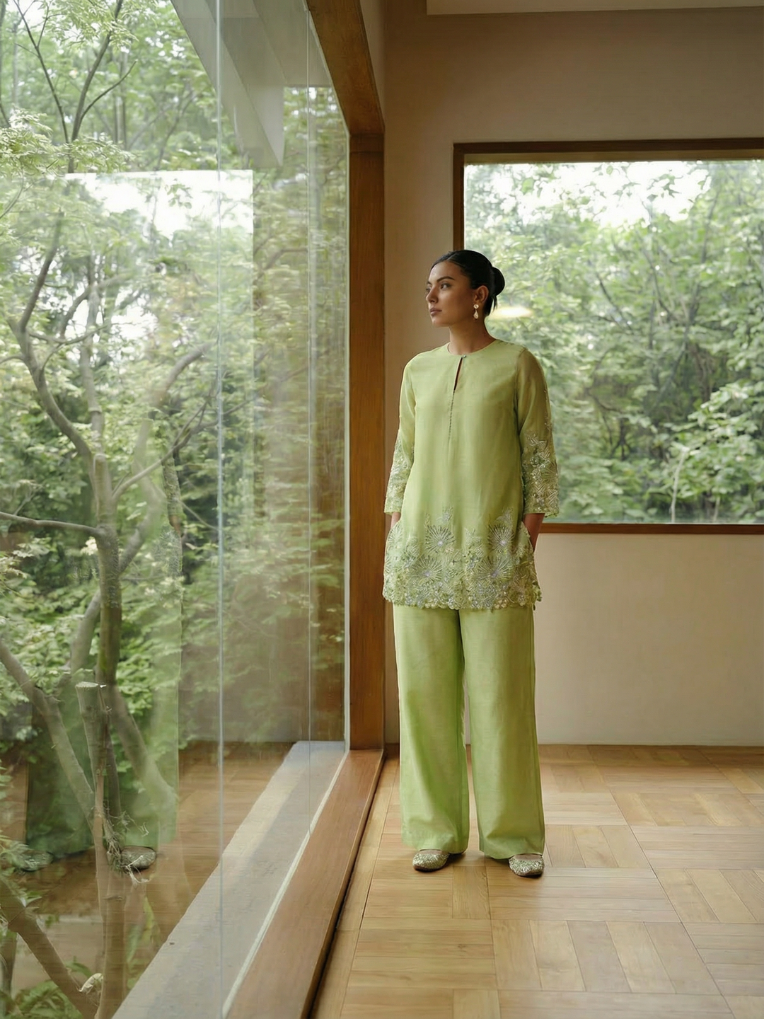 Embellished Kurta – Green