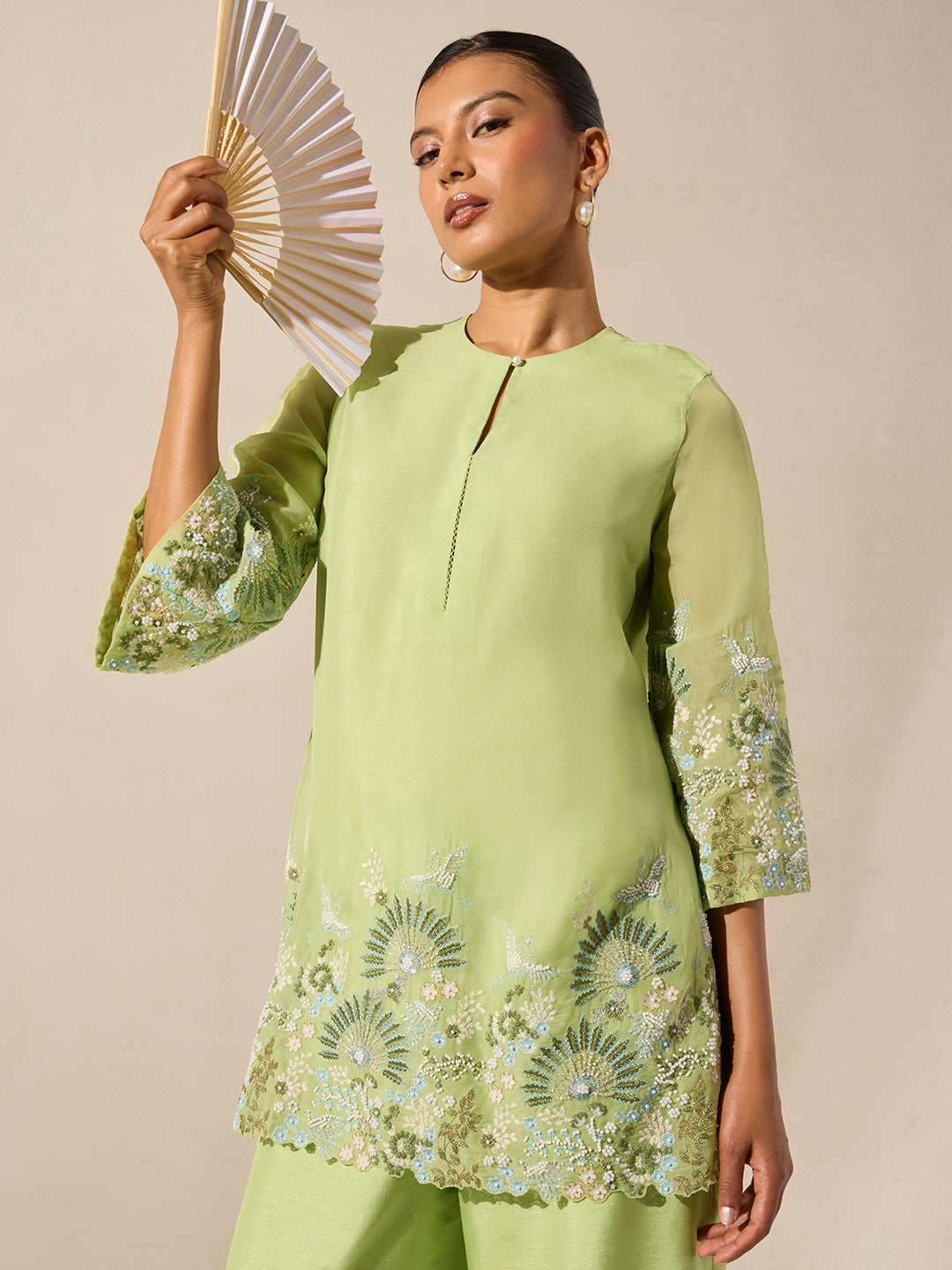Embellished Kurta – Green
