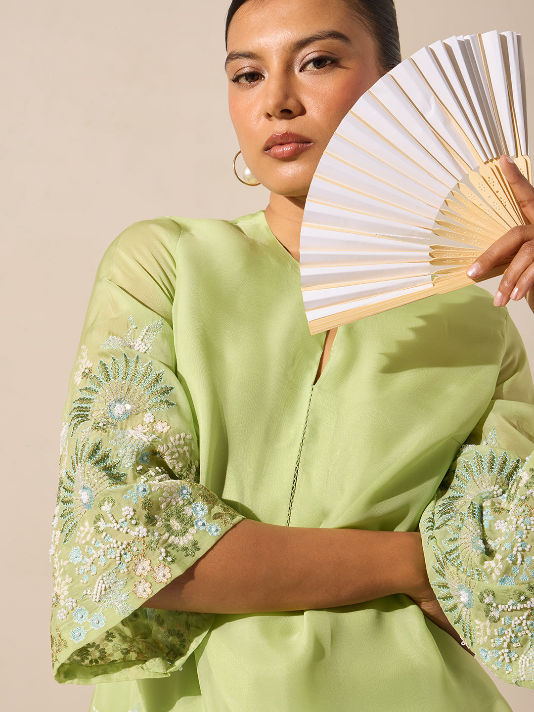 Embellished Kurta – Green