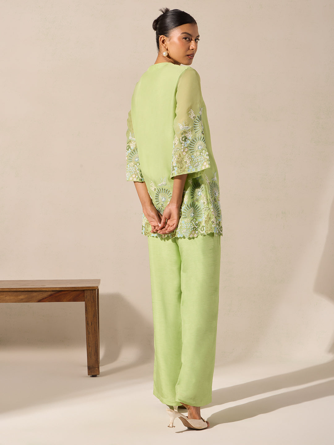 Embellished Kurta – Green