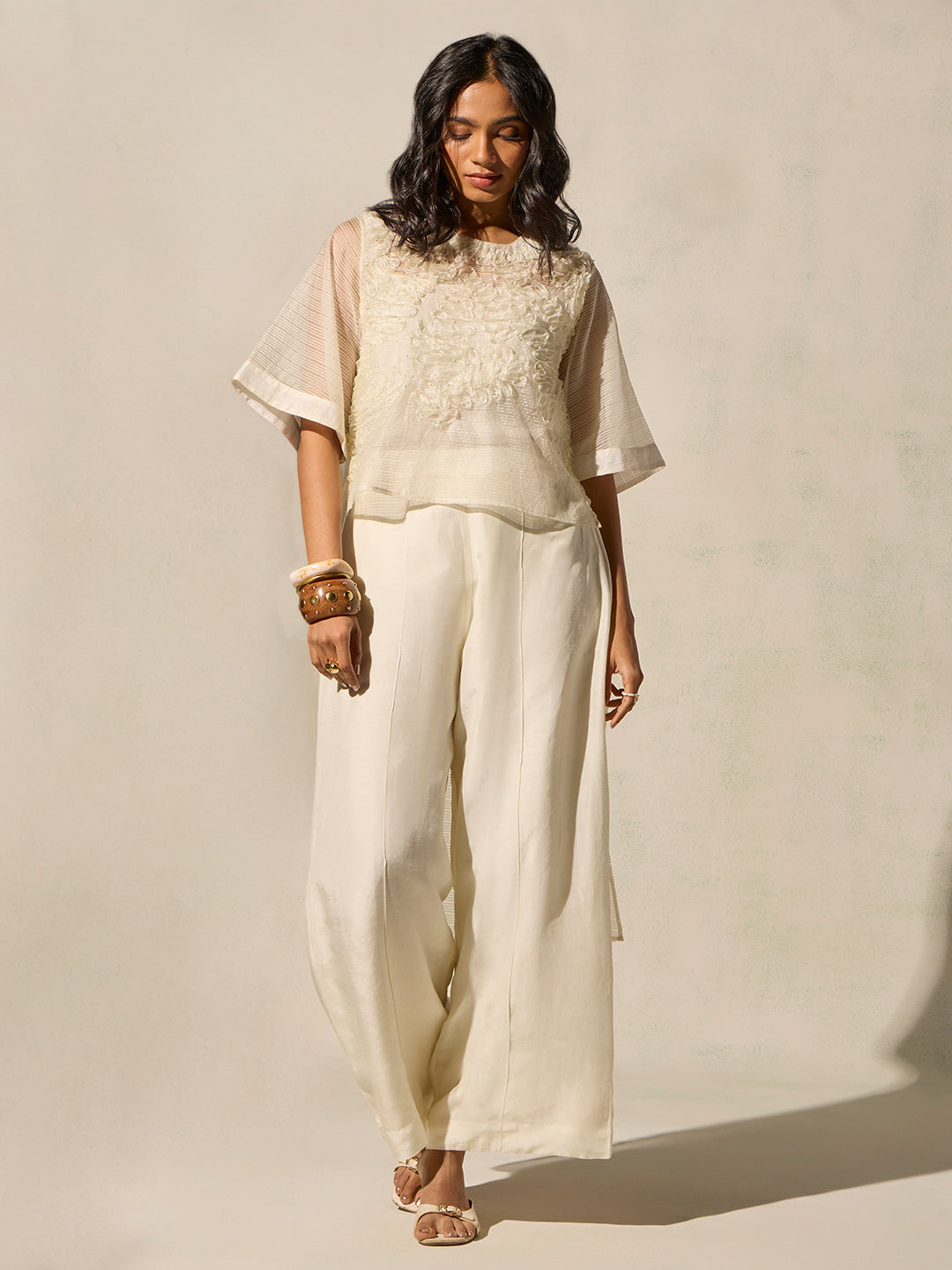 Straight-Leg Pants - Ivory