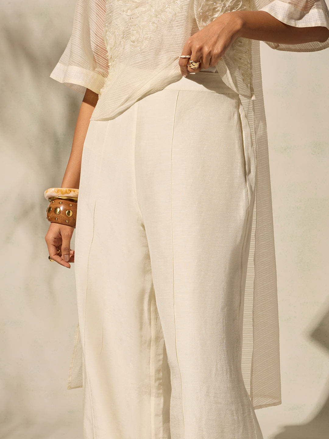 Straight-Leg Pants - Ivory