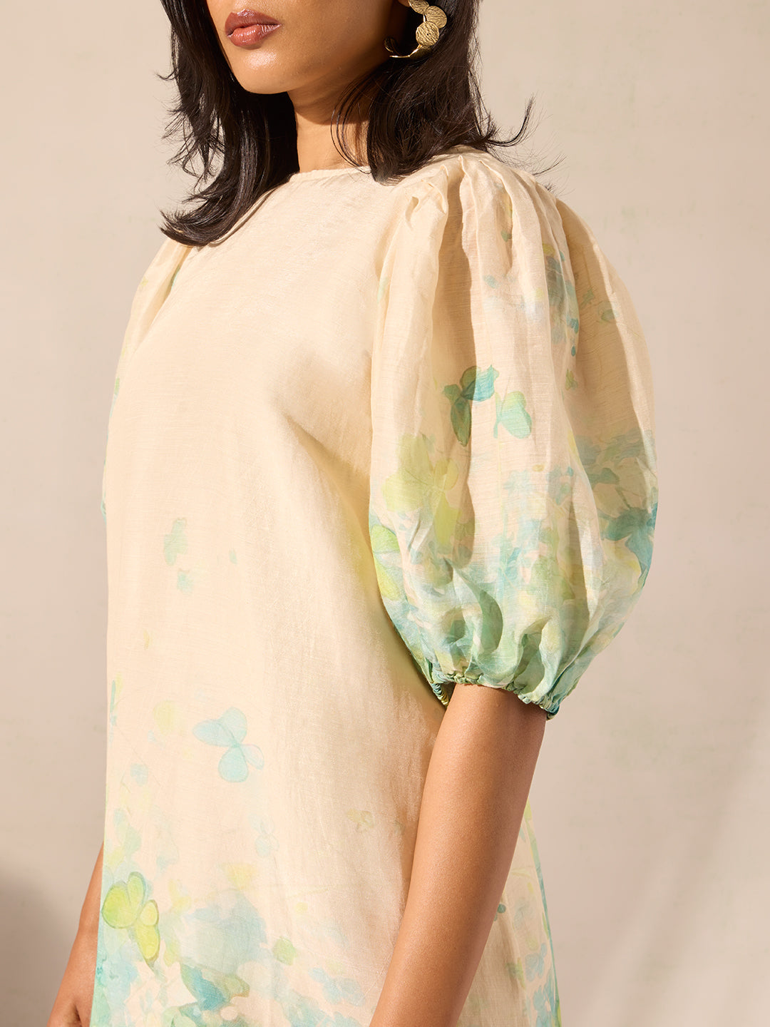 Floral Shift Dress - Cream