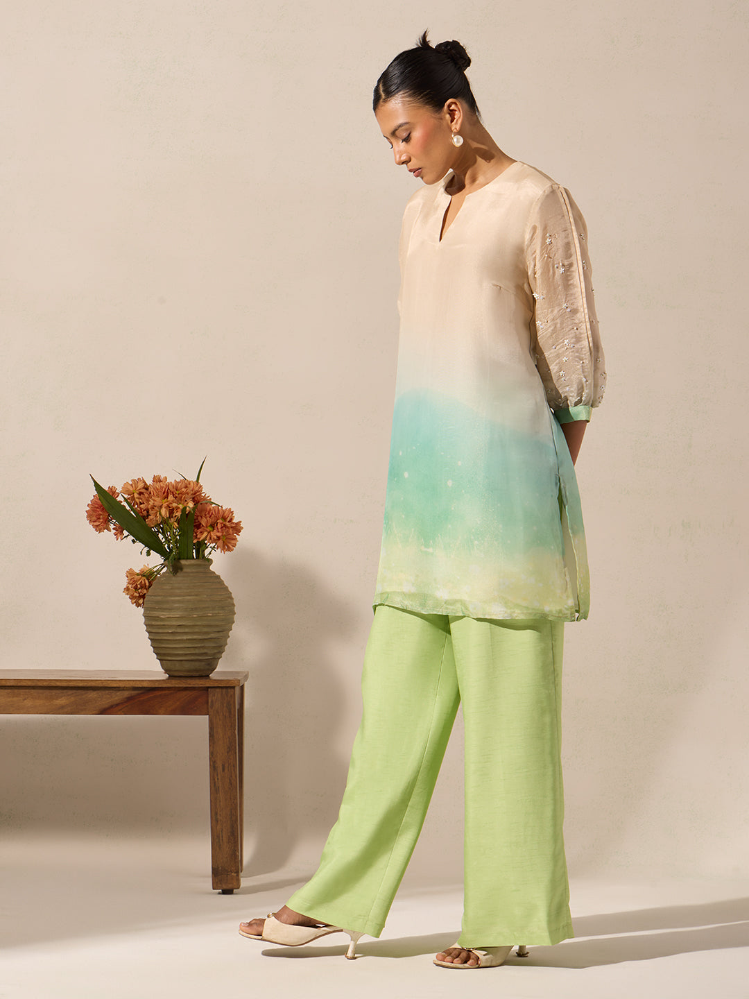 Ombre Kurta - Blue
