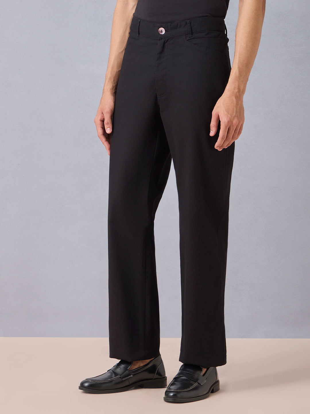 Solid Trousers - Black