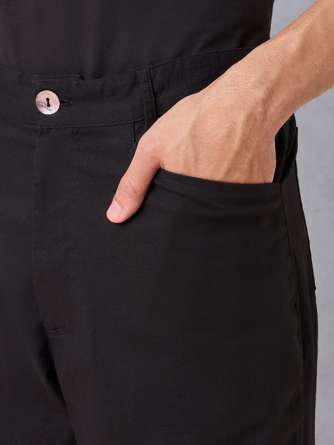 Solid Trousers - Black