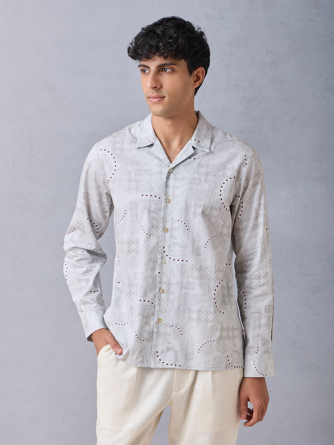 Printed Shirt - Grey