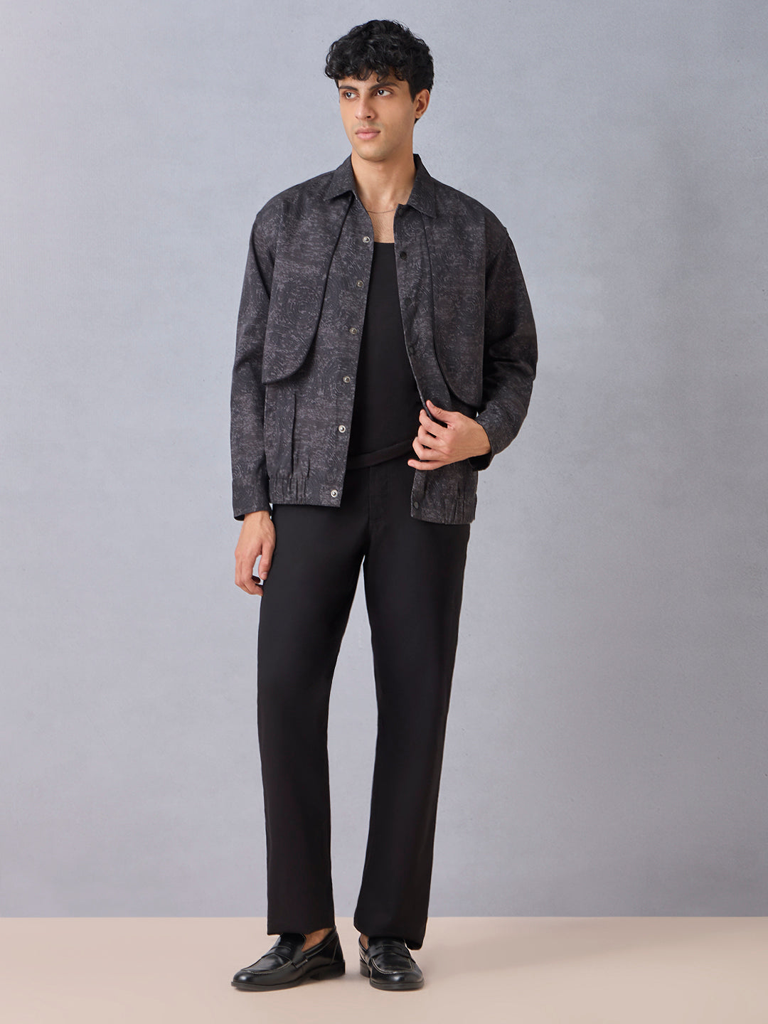 Buy Printed Jacket - Black from Samoh