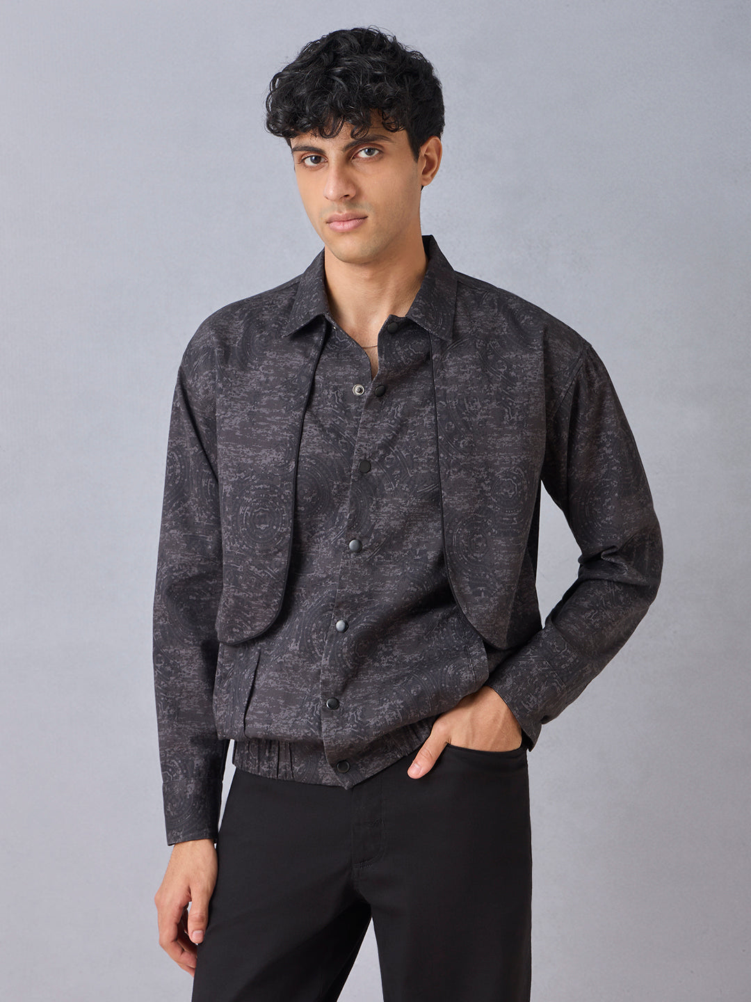 Printed Jacket - Black