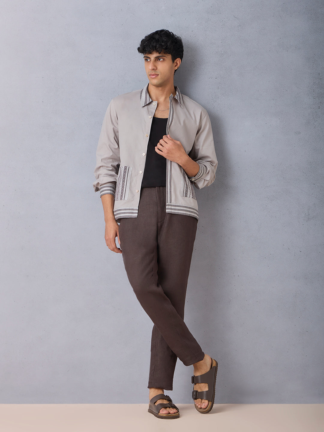 Printed Shirt - Grey