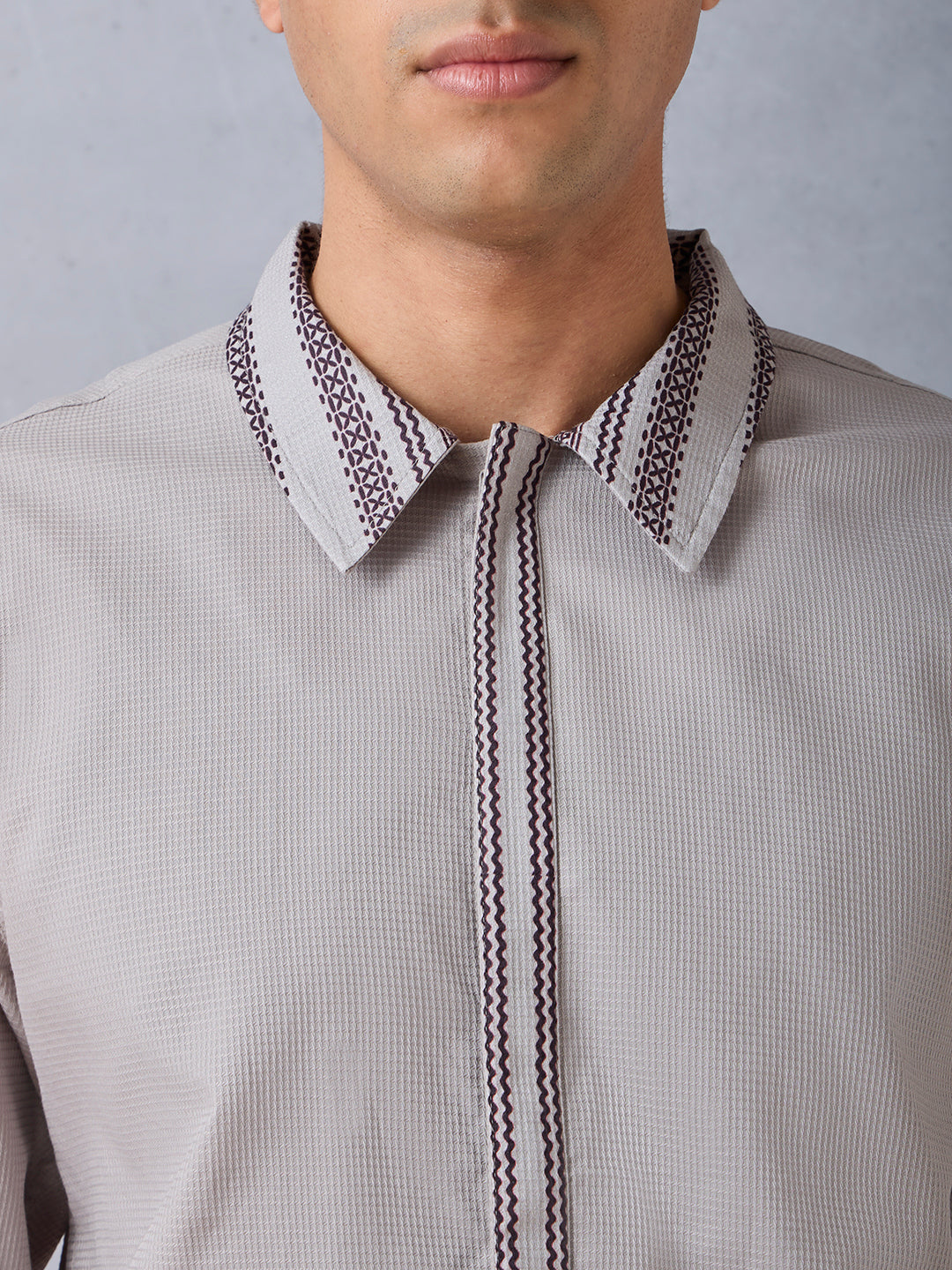 Printed Shirt - Grey