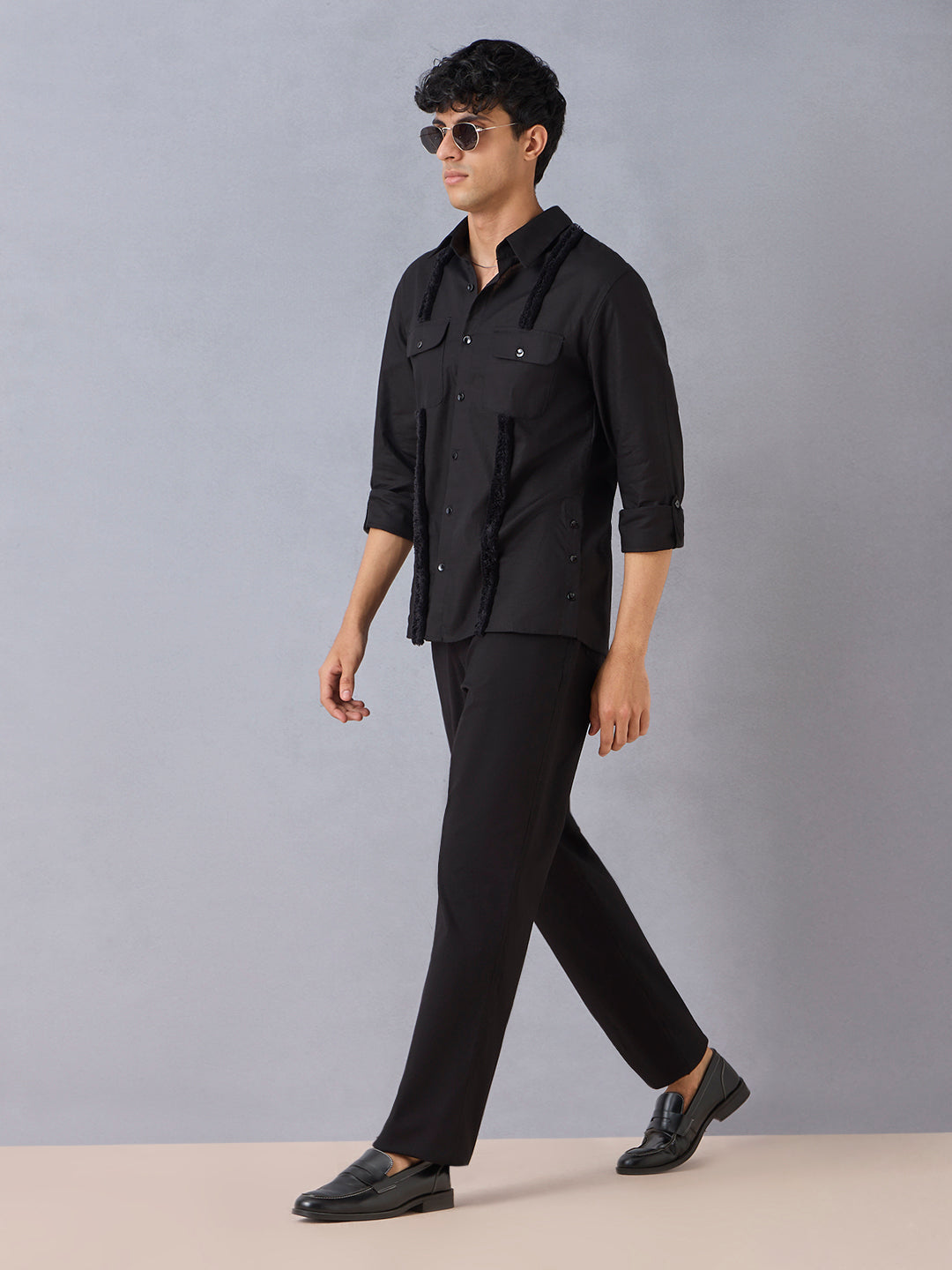 Textured Shirt - Black