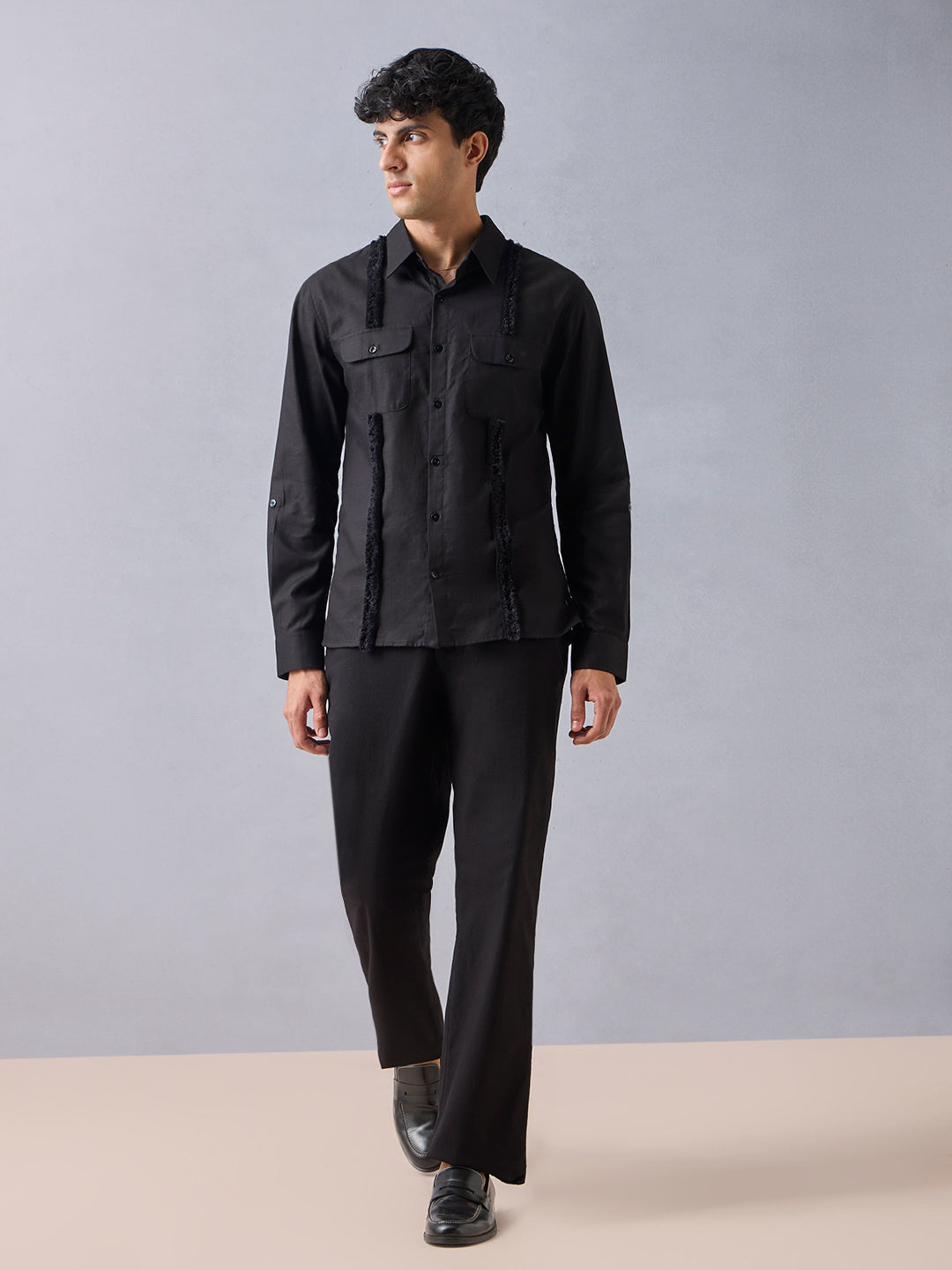 Textured Shirt - Black