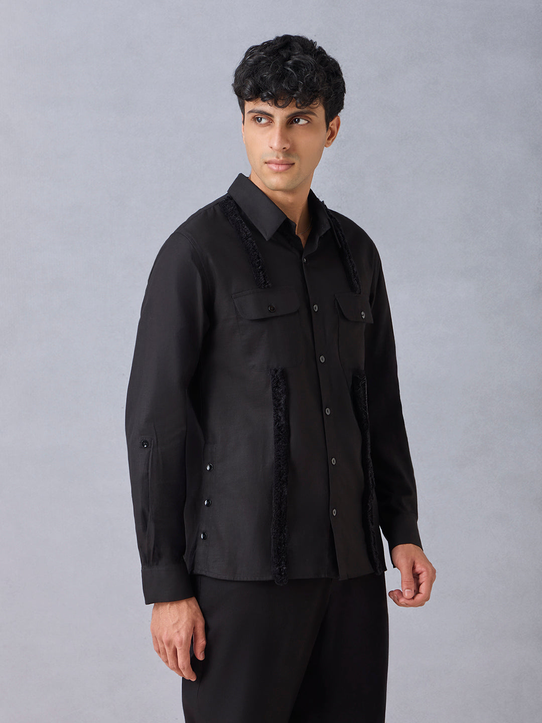Textured Shirt - Black