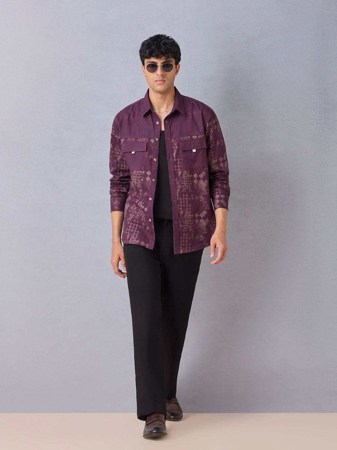 Printed Shirt - Purple
