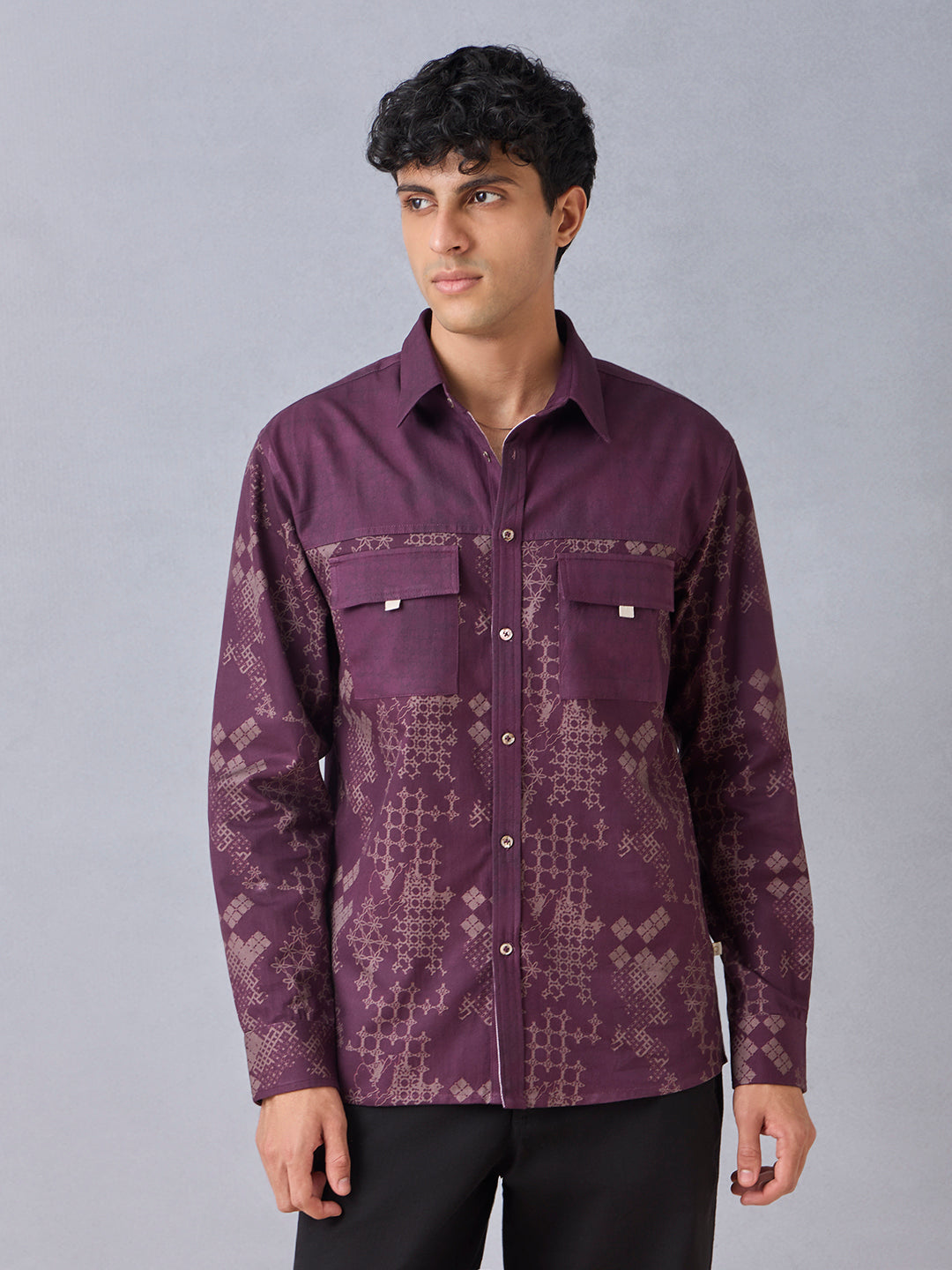 Printed Shirt - Purple